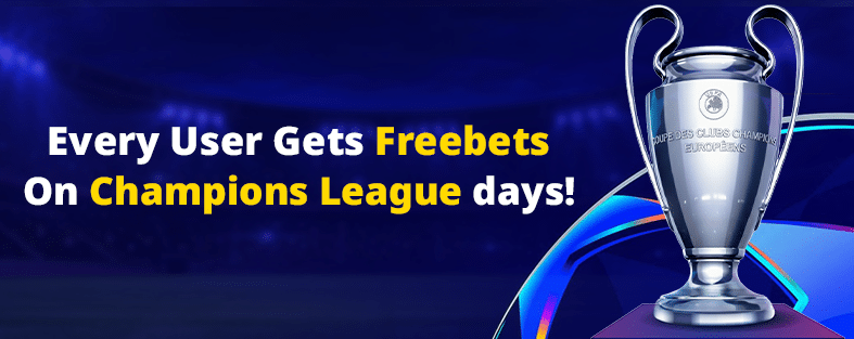 Goldenbet Casino Champions United Kingdom League promo offering freebets to every user on match days count
